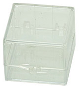 Micro-Tec C12 clear styrene plastic hinged storage boxes, 32x32x25mm